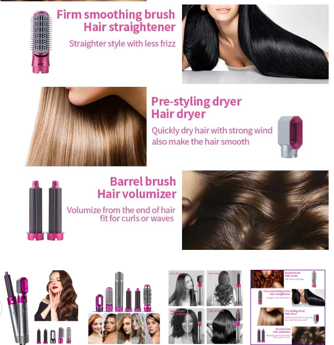 5 In 1 Hot Hair Styling Brush